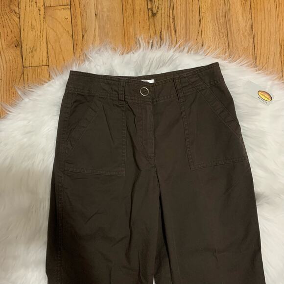 Talbots brown loose fit utility cropped pants - Picture 3 of 7